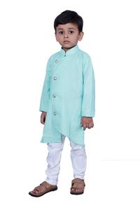 Islamic Pure Cotton Side Pattern <strong>Kids</strong> Kurta Pajama Set Newest Omani Style Eid <strong>Clothes</strong> Ready Stock - Product Image 2