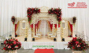 Marvelous Indian Wedding Outdoor Mandap Outdoor Indian Wedding Mandap USA <b>Enchanting</b> Outdoor Mandap Decor for Wedding - Product Image 6