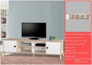 Mueble de TV Moderno con Puertas de Almacenamiento para Sala de Estar - Product Image 3