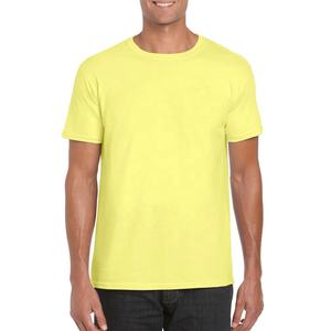 T-shirt d'été pour hommes de marque personnalisée 100% coton doux T-shirt uni de couleur unie avec motif d'impression bouffant - Product Image 3