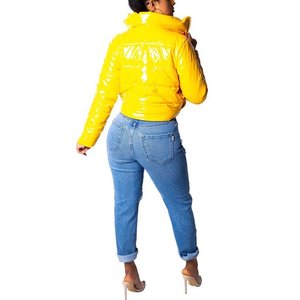 เสื้อกันหนาวแบบมีซิปสำหรับผู้หญิง,เสื้อโค้ทฟองเสื้อแจ็คเก็ตบุนวมให้ความอบอุ่นในฤดูหนาวสำหรับผู้หญิง - Product Image 5