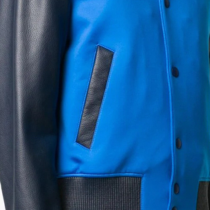 Chaqueta Universitaria Reversible de Invierno para Hombre, Talla Grande, Azul, con Botones Delanteros, Hecha de Lana, Manga Larga, Lavada - Product Image 6