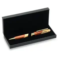 Stylos à bille personnalisés en acier inoxydable, stylo de luxe Laser, personnalisé en or rose, slim