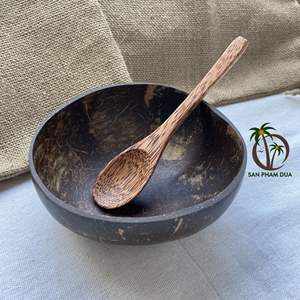 ชามมะพร้าวขัดเงาพร้อมช้อนชามมังสวิรัติ Acai Buhda สำหรับตั้งแคมป์ขายส่งโลโก้ออกแบบได้ตามต้องการ - Product Image 1