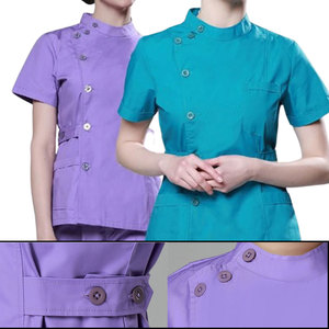 Conjunto de ropa de hospital para mujeres y hombres, set de ropa de diseño a la moda de estilo europeo y ajuste delgado para médicos, matorrales dentales, salón de belleza - Product Image 6