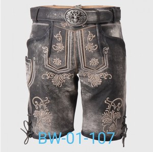 Lederhosen-manguera corta de alta calidad para hombre, traje alemán, bavario, Kurze - Product Image 5