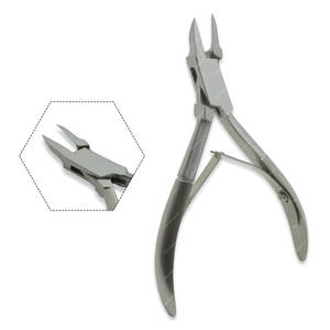 Pince à cuticules professionnelle en acier inoxydable Sharpinst 4cm argent avec logo personnalisé et emballage de sac pour extensions de cheveux - Product Image 4