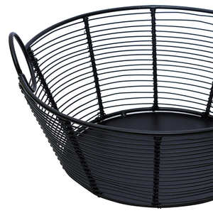 Panier en fer forgé avec poignées, rangement et organisation à domicile, panier à fruits pour la vaisselle, panier décoratif en Inde - Product Image 2