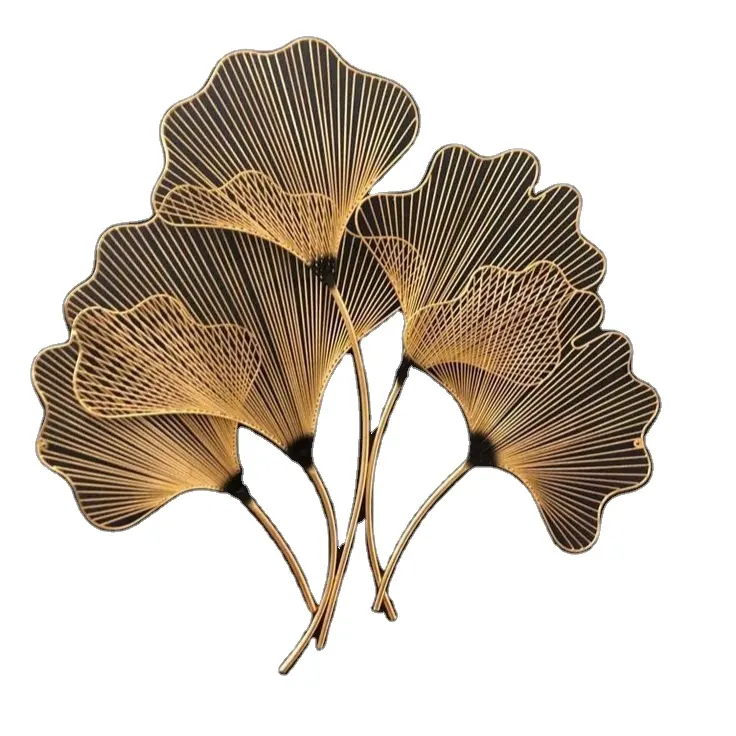 3D Modern Design Luxury Home Decorative Flower Shaped Metal Wall art Decor For Living Room Wall Hanging