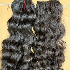 Extensions de cheveux humains vierges brésiliens 100% de qualité supérieure, double trame, cuticules alignées, double trame, frontal 5x5, cheveux 360 - Product Image 2