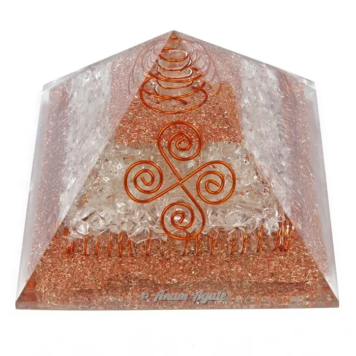 Crystal Quartz Reiki Orgone Pyramid | Orgonite Products | Orgone Energy Pyramids