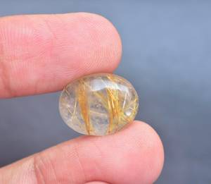 ควอตซ์ไหมทองธรรมชาติ Cabochon ผสมรูปร่างคุณภาพสูงไหมทอง - Product Image 3