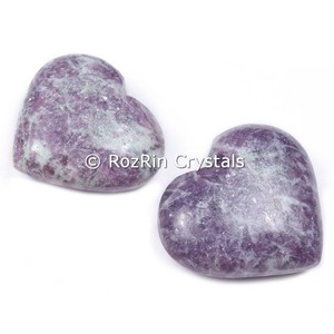 หัวใจพัฟฟี่เลพิโดไลต์คุณภาพสูงแบบคละสี - Product Image 1