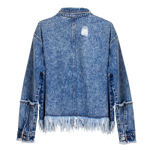 Chaqueta vaquera de sarga de algodón para hombre, con estampado digital completo - Product Image 2