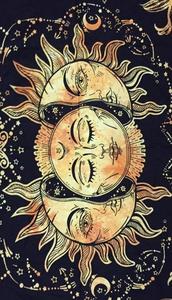 Beautiful 3-<b>Face</b> Sun Printed Cotton Small Poster Tapestry Handmade Altar <b>Cloth</b> Wall Hanging Home Decor for Indian Consigners - Product Image 5