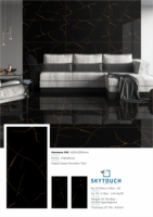 Carreaux de porcelaine émaillée polie 600x1200mm, couleur brique dorée, modernes, SKYTOUCH, pour murs intérieurs