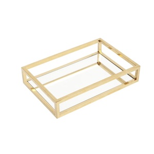 Round Shape New Look <b>Mirror</b> Serving <b>Tray</b> Classic Stylish Gold Plated Luxurious Metal Serving <b>Tray</b> Restaurant Ware Serving <b>Tray</b> - Product Image 6