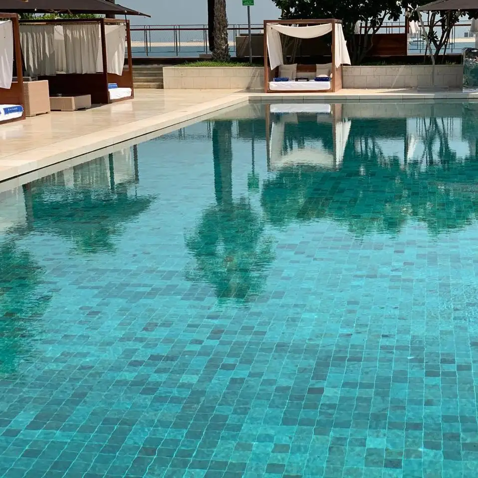 1st Grado di Bali Verde Pietra: Verde Sukabumi di Pietra per il nuoto piscina piastrelle