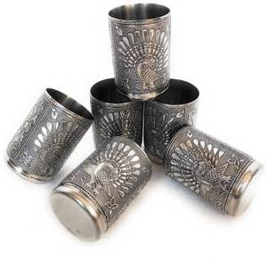 Metal <b>Red</b> Votive Holder Round Shape - Product Image 3