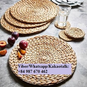 แผ่นรองแก้วแบบคลาสสิก ผลิตจากผักตบชวาธรรมชาติ เป็นมิตรกับสิ่งแวดล้อม - KIM MINH INTERNATIONAL รุ่น 10225 ติดต่อ +84 987 670 462 - Product Image 2