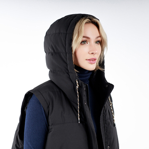 Manteau d'hiver à capuche 2025 en gros, doudoune longue, veste longue matelassée, gilet d'hiver pour femme - Product Image 2