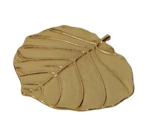 Aluminium Plaqué Or Moderne Fantaisie Aluminium Or Brut Métal Fantaisie Designer Plat à Fruits Offre Spéciale Plateau à Fruits Plateau à Fruits Feuilles - Product Image 1