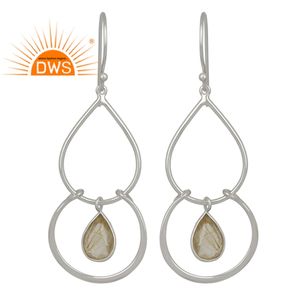Boucles d'oreilles en argent Sterling 925, boucles d'oreilles en pierres précieuses - Product Image 1