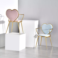 Chaise de coiffeuse en fer, design américain classique, créative, simple, durable et écologique, pour salon de beauté et décoration intérieure
