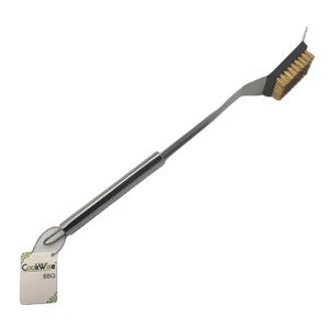 Venta al por mayor, Metal resistente, marca personalizada, etiqueta colgante, barbacoa, cepillo de parrilla de barbacoa de acero inoxidable - Product Image 3