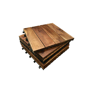 3D Diseño Gráfico 4-listones de ACACIA cubierta de madera de 300X300X24MM precio barato bajo MOQ para la exportación, la mejor calidad de proveedor - Product Image 6