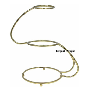 ชุดแท่นวางเค้กสี่ชิ้นโลหะสีเงินรูปทรงสี่เหลี่ยมออกแบบด้วยมือแท่นวางเค้กแฟนซีแบบมีสไตล์ - Product Image 2