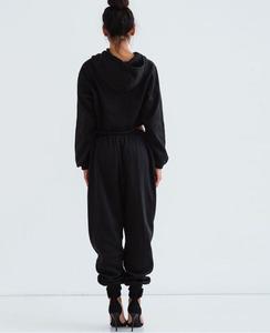 Survêtement de sport en coton unisexe pour hommes et femmes hiver personnalisé OEM personnalisé avec motif brodé décoration hauts courts - Product Image 6