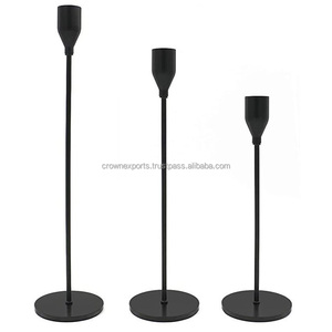 black three tea light candle holder for wedding and home decoration candle t-light and candle pillar holder for home decoration - Product Image 4