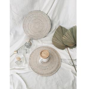 1 pièce de napperon de luxe, pour Table à manger, en osier, paille, accessoires nouveaux 2020 - Product Image 5