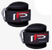 PROFIT SPORT Sangles de cheville de protection pour la gym, en néoprène rose doux de haute qualité, rembourrées en acier, réglables, antidérapantes, avec fermeture auto-agrippante