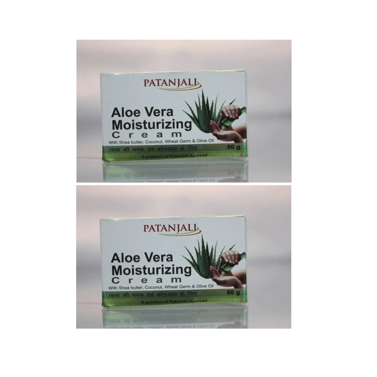 Prezzo di fabbrica prodotti per la cura della pelle calda Patanjali Aloe Vera crema idratante 50g con funzione idratante