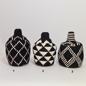 Cesta de pan de paja berber marroquí Vintage - Product Image 1