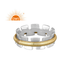 แหวนมงกุฎสปินเนอร์ทำด้วยมือเงินแท้เครื่องประดับเงิน - Product Image 3