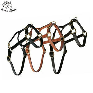 Cuir durable triple pli de licou de cheval équestre personnalisable de haute qualité avec matériel en laiton comprend un logo personnalisé pour l'équitation - Product Image 5