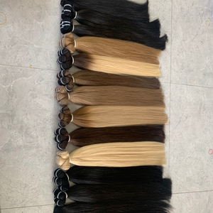 Extensions de cheveux vierges Remy vietnamiennes, tissage double trame, noir, brun, blond, pour 100g de mèches de cheveux - Product Image 3