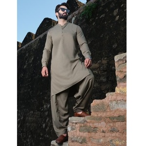 เกรทสีเทาผู้ชาย Kurta Shalwar ร้อนขายการออกแบบฤดูร้อนและฤดูหนาวใหม่2022 - Product Image 4