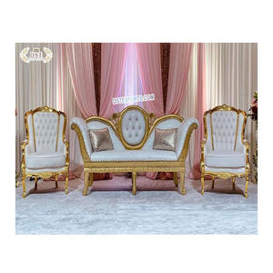 Conjunto de sofá de decoración para fiesta de boda, Loveaset y sillas del rey de la boda, venta al por mayor, muebles de boda, sillas - Product Image 1
