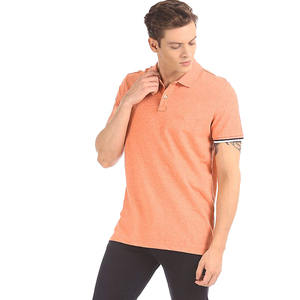 Polo de sport confortable et tendance de couleur rose chiné de qualité supérieure pour hommes - Product Image 1