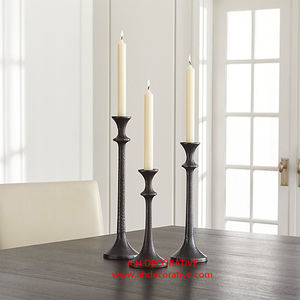 Candelabro con recubrimiento en polvo de Color negro de aluminio y candelero Iglesia Vela hecha a mano Luz Candelabro decorativo - Product Image 2