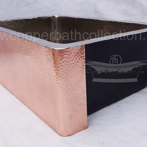 Fregadero de cocina de delantal de cobre y níquel martillado vendedor caliente hecho por proveedor indio para la mejor cocina - Product Image 5