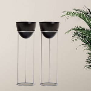 Diseño personalizado de suelo de metal alto para plantas de interior, soportes de flores para sala de estar, dormitorio, soporte de plantas de exhibición con maceta - Product Image 2