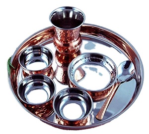 Findking — capeline en acier inoxydable, thali argent, pour mariage, restaurant indien, vaisselle en acier inoxydable et cuivre - Product Image 4