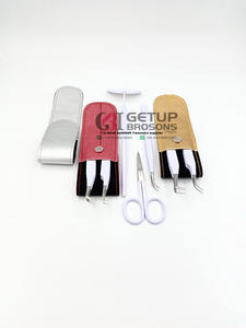 Nouveau style pince à épiler en acier inoxydable pour extension de cils ciseaux de revêtement en poudre blanche avec des outils de beauté à pointe argentée de style différent - Product Image 2