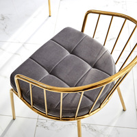 Meubles de salle à manger confortables, luxueux, modernes et minimalistes, en tissu velours, avec pieds en métal doré, pour appartement, atelier, hôtel