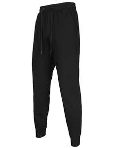 Pantalon de jogging en coton coupe étroite pour hommes, pantalon de survêtement à cordon de serrage décontracté et léger, avec taille moyenne - Product Image 2